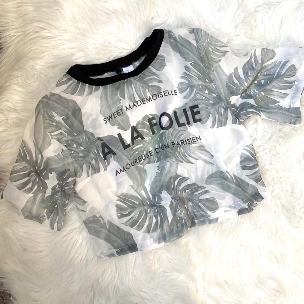 H&M Divided Palm Crop Top 🌴